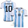 Maglia ufficiale Argentina 3 Star MARADONA 10 Casa Mondiali 2022 per Uomo